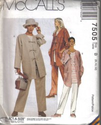 7505 LOOSE POCKET JKT TIE OR NOT, TOP, PANTS PATTERN 8-12,16-20